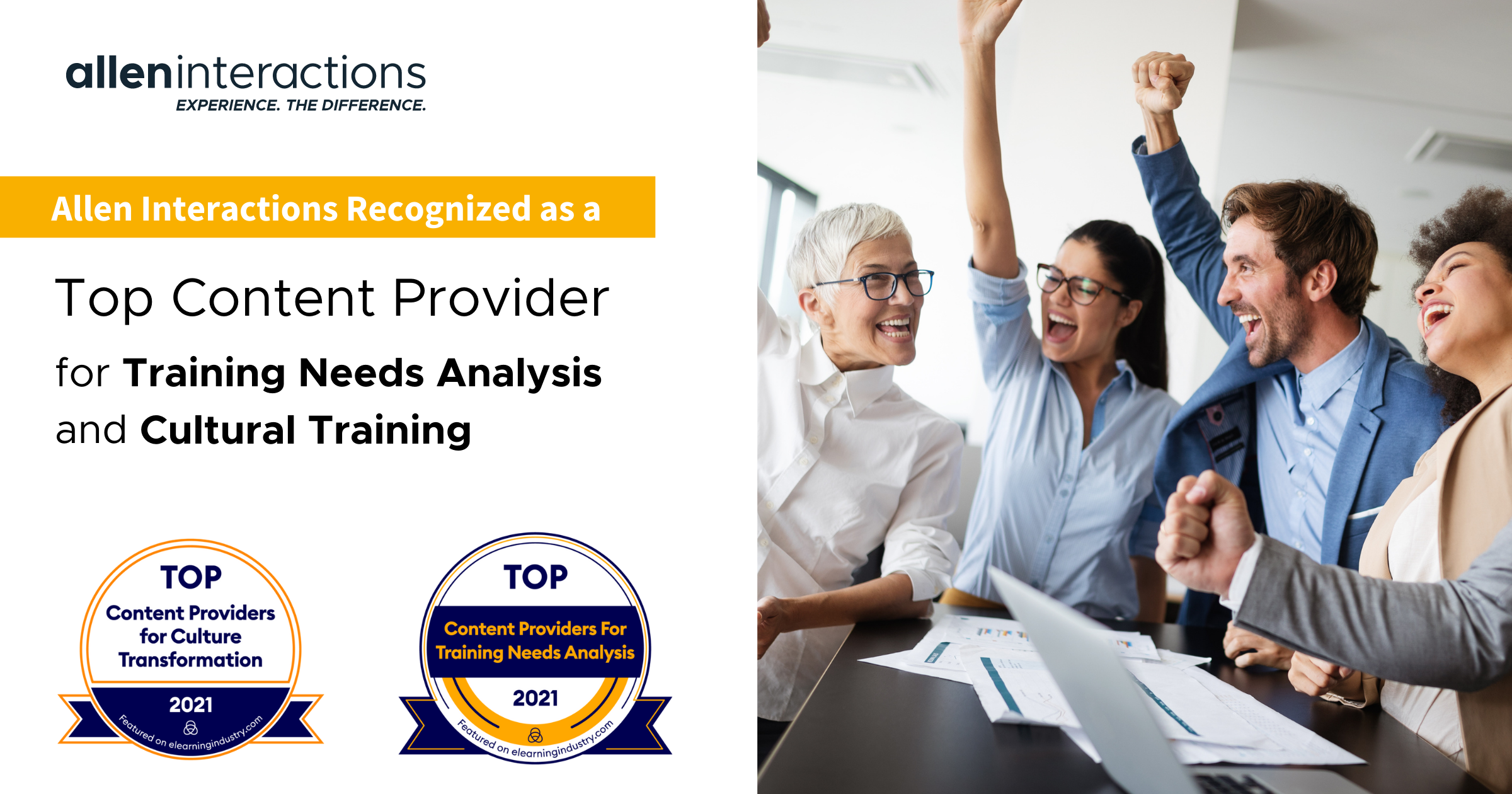 Allen Interactions Recognized by eLearning Industry as a 2021 Top